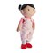 HABA Snug Up Doll Rumbi - 10" Soft Doll with Black Hair and Pink Overalls - Machine Washable for 18 Months and Up